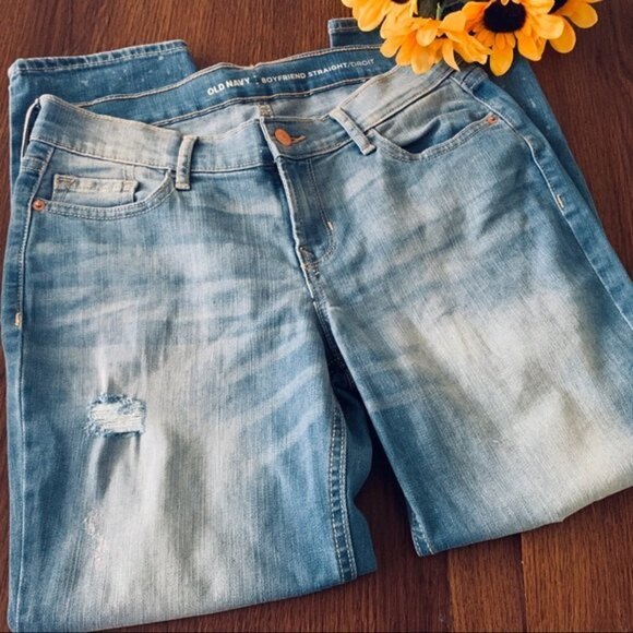 Old Navy Boyfriend Straight Jeans Size 2‎ - Picture 3 of 13